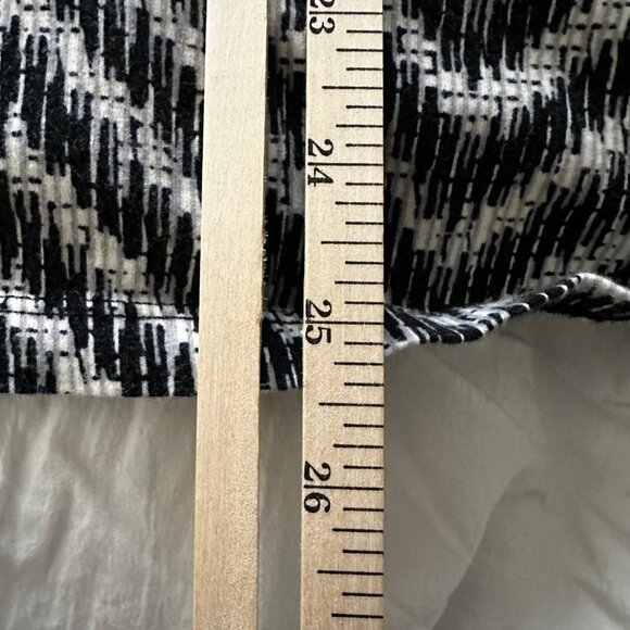Catherines Womens Black White Zigzag 3/4 Sleeve Top Size 1X 18/20W Cotton Blend - Picture 8 of 9